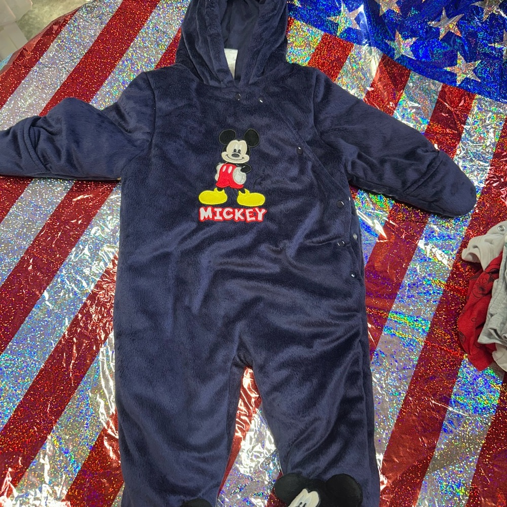 Mickey Mouse Navy Blue Hooded snow suit